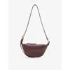 Allsaints Womens Dark Red Luna Leather Cross-body Bag In Red
