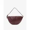 Allsaints Womens Dark Red Luna Leather Shoulder Bag In Red