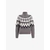 Allsaints Womens Eiffel Grey Tara Funnel Neck Knitted Jumper