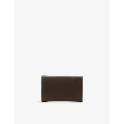 Allsaints Womens Fango Brown Harluna Logo-debossed Leather Wallet
