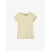 Allsaints Womens Haze Green Anna Relaxed-fit Short-sleeve Cotton T-shirt In Neutral