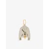 Allsaints Balfern Leather Keyring In White