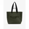 Allsaints Womens Olive Green Izzy Mini Logo-jacquard Recycled-polyester Tot In Olive Green