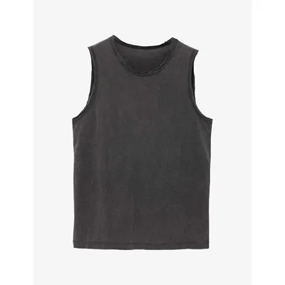 Allsaints Womens Jenny Round-neck Cotton Tank Washed Black