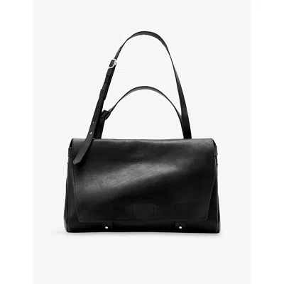 Allsaints Womens Joan Leather Satchel Bag Black