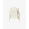 Allsaints Julieana V Neck Sweater In Chalk White