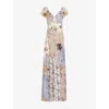 Allsaints Womens Origin Ditsy B Lala Ditsy-print Woven Maxi Dress In Origin Ditsy B