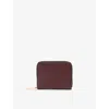 Allsaints Womens Dark Red Lena Zipped Leather Wallet In Red