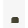 Allsaints Womens Lena Zipped Leather Wallet Military Green