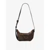 Allsaints Womens Leopard Brown Madea Leopard Leather Cross-body Bag