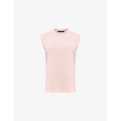 Allsaints Womens Mauve Chalk Pi Imogen Sleeveless Cotton Tank Top Xs