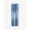 Allsaints Ida High Rise Straight Jeans In Mid Indigo In Mid Indigo