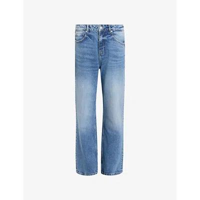 ALLSAINTS WOMENS ALLSAINTS IDA STRAIGHT-LEG MID-RISE JEANS
