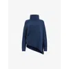 Allsaints Lock Roll Neck Sweater In Midnight Blue