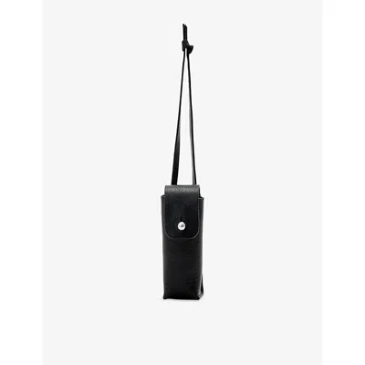 Allsaints Womens Mini Leather Lipstick Case Black