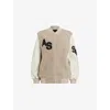 Allsaints Valerie Mixed Media Genuine Shearling Jacket In Gray