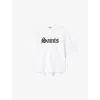 Allsaints Womens Optic White Amelie Branded-print Cotton-jersey T-shirt