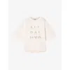 Allsaints Womens Optic White Stacks Amelie Logo-embellished Cotton T-shirt In Neutral