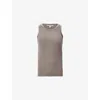 Allsaints Womens Rina Round-neck Sleeveless Stretch-woven Tank Pine Bark Brow In Gray