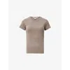 Allsaints Womens Pine Bark Brow Stevie Slim-fit Cotton-jersey T-shirt In Brown