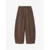 Allsaints Womens Plum Brown Jett Wide-leg Lyocell-blend Trousers