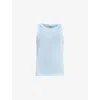 Allsaints Womens Powder Blue Rina Stretch-jersey Tank Top