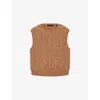 Allsaints Alpaca-blend Sirius Sweater Vest In Brown