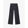 Allsaints Womens Raw Indigo Blu Ember Flared-leg Denim Jeans In Blue
