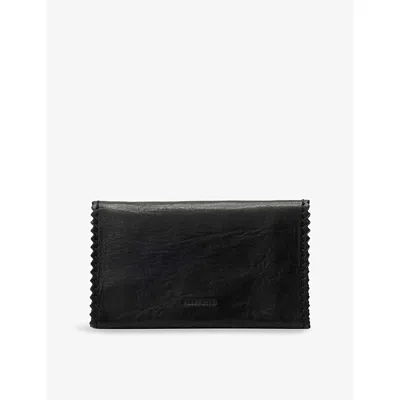 Allsaints Womens Siloh Leather Bi-fold Wallet Black