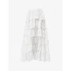 Allsaints Womens Snow White Cavarly Ruffle-hem Lace Maxi Skirt