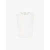 Allsaints Womens West Sleeveless Jersey Top Stone White Xs
