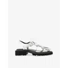Allsaints Tess Lug Sole Fisherman Sandal In Silver