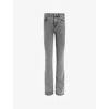 Allsaints Haldan High Rise Slim Bootcut Jeans In Washed Grey In Washed Grey