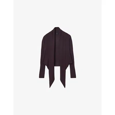 ALLSAINTS WOMENS ALLSAINTS WASSON PIRATE MULTI-WEAR MERINO-WOOL CARDIGAN