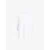 Allsaints Womens White Amelie Relaxed-fit Short-sleeve Organic-cotton T-shirt