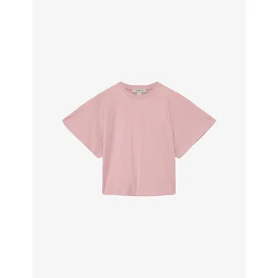 Allsaints Womens Woodrose Pink Eden Artia Short-sleeve Cotton T-shirt