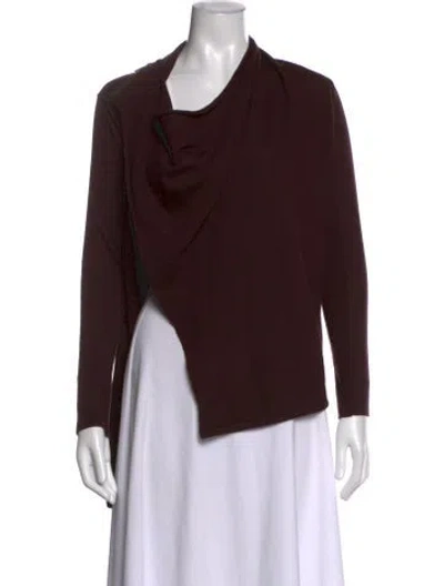 Pre-owned Allsaints Wool Asymmetrical Sweater In Brown