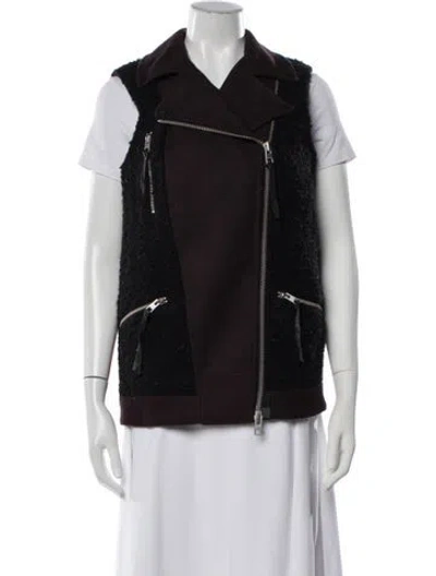 Pre-owned Allsaints Wool Biker Jacket In Black