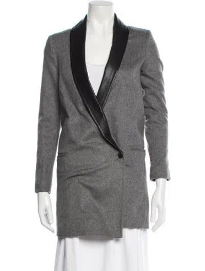 Pre-owned Allsaints Wool Blazer In Gray