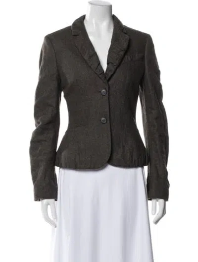 Pre-owned Allsaints Wool Blazer In Gray