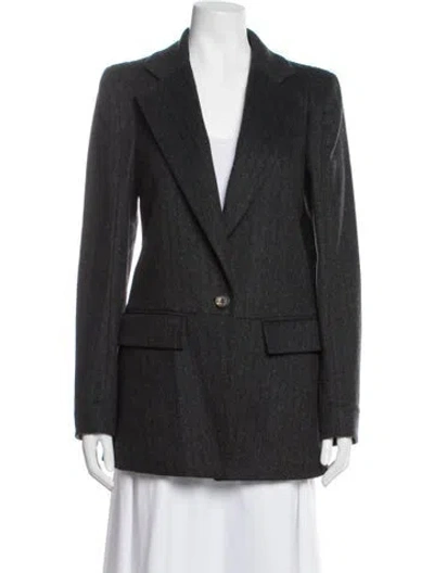 Pre-owned Allsaints Wool Blazer In Grey