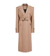 Allsaints Womens Camel Brown Sellema Notched-lapel Wool Blend Coat In Brown