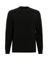 Allsaints Wool-blend Distressed Pointer Sweater In Black