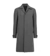 Allsaints Goodman Houndstooth Wool Blend Coat In Brown
