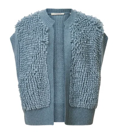ALLSAINTS WOOL-BLEND OPEN-FRONT ELIAS GILET