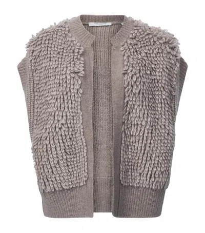 ALLSAINTS WOOL-BLEND OPEN-FRONT ELIAS GILET