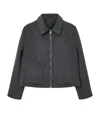Allsaints Womens Charcoal Grey Seannah Regular-fit Zip-up Wool-blend Jacket In Gray