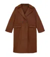Allsaints Womens Cinnamon Brown Sellema Notched-lapel Wool Blend Coat In Brown