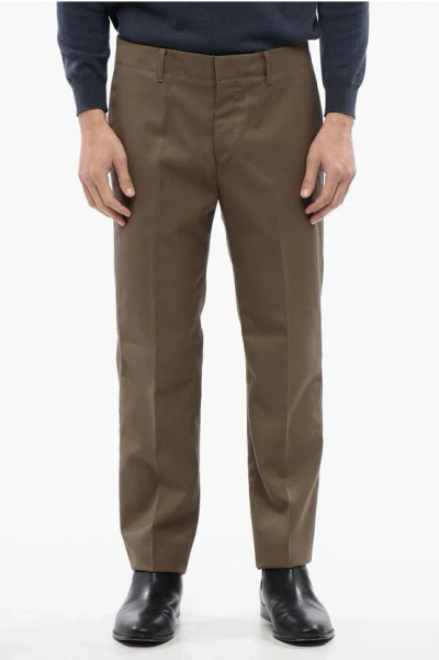 Allsaints Wool Blend Straight Fit Talia Pants In Green