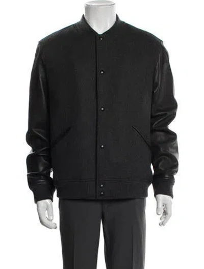 Pre-owned Allsaints Wool Bomber Jacket In Black